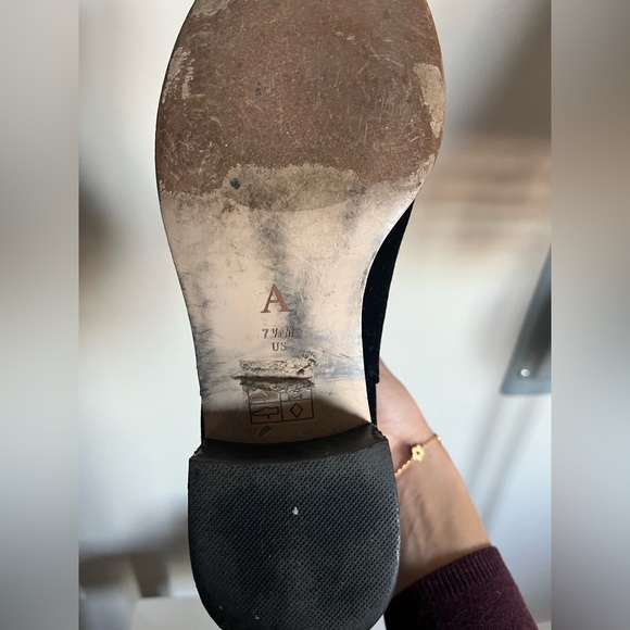 Anthropologie Round-Toe Velvet Ankle Boots - Picture 3 of 6